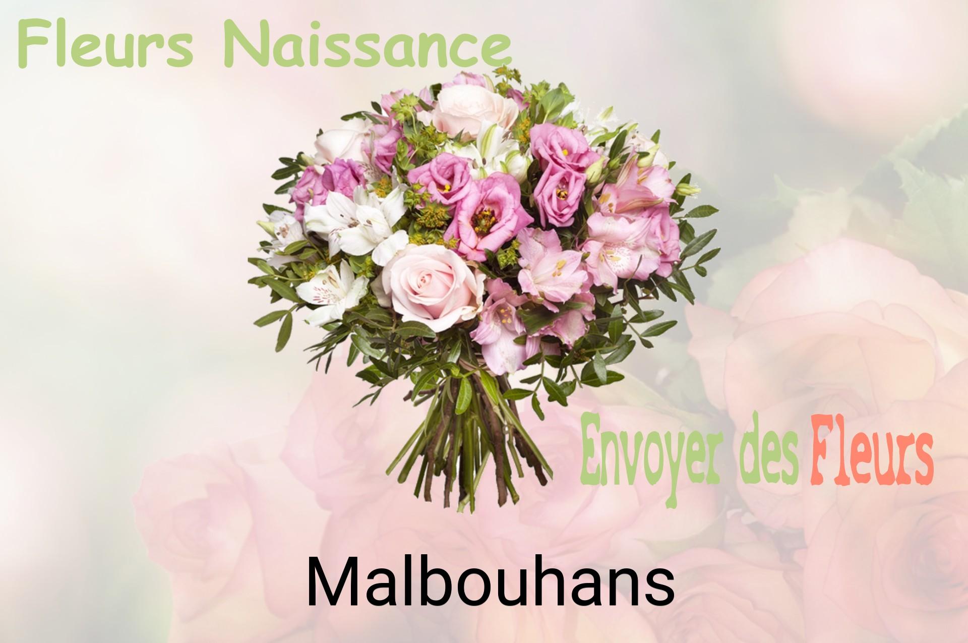 Bouquet de fleurs de naissance livré à Malbouhans